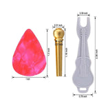 Maxbell Guitar Bridge Pins Puller Peg Remover 5Pcs Guitar Pick for Acoustic Guitar