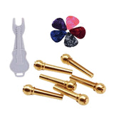 Maxbell Guitar Bridge Pins Puller Peg Remover 5Pcs Guitar Pick for Acoustic Guitar