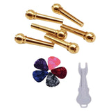 Maxbell Guitar Bridge Pins Puller Peg Remover 5Pcs Guitar Pick for Acoustic Guitar