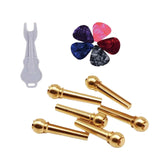 Maxbell Guitar Bridge Pins Puller Peg Remover 5Pcs Guitar Pick for Acoustic Guitar