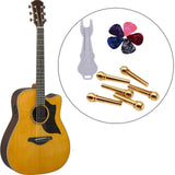 Maxbell Guitar Bridge Pins Puller Peg Remover 5Pcs Guitar Pick for Acoustic Guitar