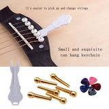 Maxbell Guitar Bridge Pins Puller Peg Remover 5Pcs Guitar Pick for Acoustic Guitar