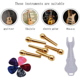 Maxbell Guitar Bridge Pins Puller Peg Remover 5Pcs Guitar Pick for Acoustic Guitar