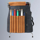 Maxbell Drumstick Bag Detachable Large Capacity Portable Artificial Leather Durable black
