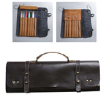 Maxbell Drumstick Bag Detachable Large Capacity Portable Artificial Leather Durable brown