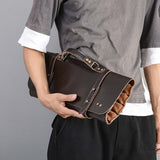 Maxbell Drumstick Bag Detachable Large Capacity Portable Artificial Leather Durable brown