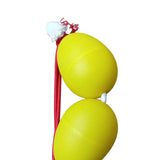 Maxbell Rhythmic Sand Balls Double Gourd Gifts for Training Teaching Activities Yellow