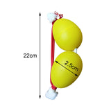 Maxbell Rhythmic Sand Balls Double Gourd Gifts for Training Teaching Activities Yellow