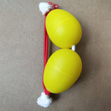 Maxbell Rhythmic Sand Balls Double Gourd Gifts for Training Teaching Activities Yellow