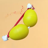 Maxbell Rhythmic Sand Balls Double Gourd Gifts for Training Teaching Activities Yellow