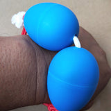 Maxbell Rhythmic Sand Balls Double Gourd Gifts for Training Teaching Activities Blue