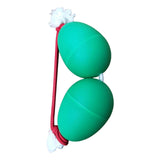 Maxbell Rhythmic Sand Balls Double Gourd Gifts for Training Teaching Activities Green