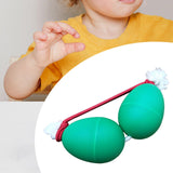 Maxbell Rhythmic Sand Balls Double Gourd Gifts for Training Teaching Activities Green