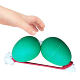 Maxbell Rhythmic Sand Balls Double Gourd Gifts for Training Teaching Activities Green
