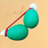 Maxbell Rhythmic Sand Balls Double Gourd Gifts for Training Teaching Activities Green