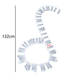 Maxbell 48" Piano Keyboard Stickers Big Letters Piano Keyboard Stickers for Kids Black