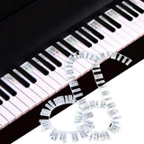 Maxbell 48" Piano Keyboard Stickers Big Letters Piano Keyboard Stickers for Kids Black