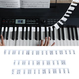 Maxbell 48" Piano Keyboard Stickers Big Letters Piano Keyboard Stickers for Kids Black