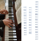 Maxbell 48" Piano Keyboard Stickers Big Letters Piano Keyboard Stickers for Kids Black