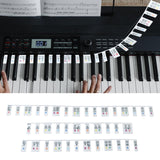 Maxbell 48" Piano Keyboard Stickers Big Letters Piano Keyboard Stickers for Kids Colorful