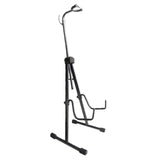 Maxbell Metal Cello Display Stand with Hook Foldable Professional Black Color Sturdy