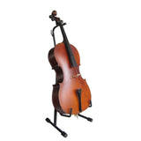 Maxbell Metal Cello Display Stand with Hook Foldable Professional Black Color Sturdy