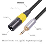 Maxbell Audio Line Microphone Cord Adapter XLR Male 3 Pin for Cameras Speakers Style A