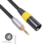 Maxbell Audio Line Microphone Cord Adapter XLR Male 3 Pin for Cameras Speakers Style B