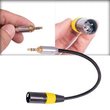 Maxbell Audio Line Microphone Cord Adapter XLR Male 3 Pin for Cameras Speakers Style B