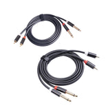 Maxbell Dual RCA to Dual 6.35mm Audio Cable Male to Male Solid for Elertronic Qrgan 1.5M