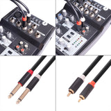 Maxbell Dual RCA to Dual 6.35mm Audio Cable Male to Male Solid for Elertronic Qrgan 1.5M