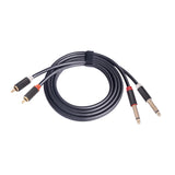 Maxbell Dual RCA to Dual 6.35mm Audio Cable Male to Male Solid for Elertronic Qrgan 1.5M