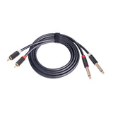 Maxbell Dual RCA to Dual 6.35mm Audio Cable Male to Male Solid for Elertronic Qrgan 1.5M
