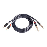 Maxbell Dual RCA to Dual 6.35mm Audio Cable Male to Male Solid for Elertronic Qrgan 1.5M