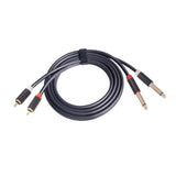 Maxbell Dual RCA to Dual 6.35mm Audio Cable Male to Male Solid for Elertronic Qrgan 1.5M