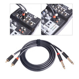 Maxbell Dual RCA to Dual 6.35mm Audio Cable Male to Male Solid for Elertronic Qrgan 1.5M