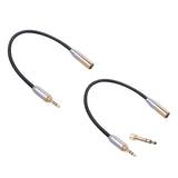 Maxbell Audio Connector Microphone Cord Adapter Converter Gold Plated for Headphones 3.5mm