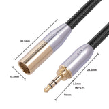 Maxbell Audio Connector Microphone Cord Adapter Converter Gold Plated for Headphones 3.5mm
