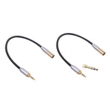 Maxbell Audio Connector Microphone Cord Adapter Converter Gold Plated for Headphones 3.5mm
