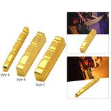 Maxbell Electric Guitar Nut Replacment Part Brass Top Nut for Electric Guitar Accs Style A