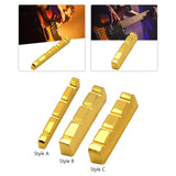 Maxbell Electric Guitar Nut Replacment Part Brass Top Nut for Electric Guitar Accs Style A