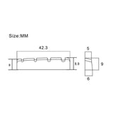 Maxbell Electric Guitar Nut Replacment Part Brass Top Nut for Electric Guitar Accs Style B