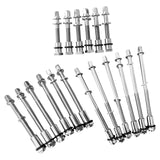 Maxbell 6 Pieces Drum Tension Rods Hardware for Snare Drum Spare Parts Replaces 6x50MM