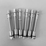 Maxbell 6 Pieces Drum Tension Rods Hardware for Snare Drum Spare Parts Replaces 6x50MM