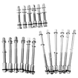 Maxbell 6 Pieces Drum Tension Rods Hardware for Snare Drum Spare Parts Replaces 6x50MM