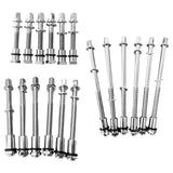 Maxbell 6 Pieces Drum Tension Rods Hardware for Snare Drum Spare Parts Replaces 6x50MM