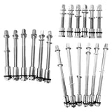 Maxbell 6 Pieces Drum Tension Rods Hardware for Snare Drum Spare Parts Replaces 6x50MM