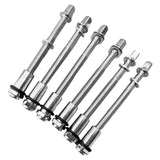 Maxbell 6 Pieces Drum Tension Rods Hardware for Snare Drum Spare Parts Replaces 6x60MM