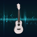 Maxbell Acoustic Ukulele Toy Portable Wood Early Educational 4 Strings White