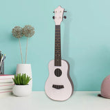 Maxbell Acoustic Ukulele Toy Portable Wood Early Educational 4 Strings White